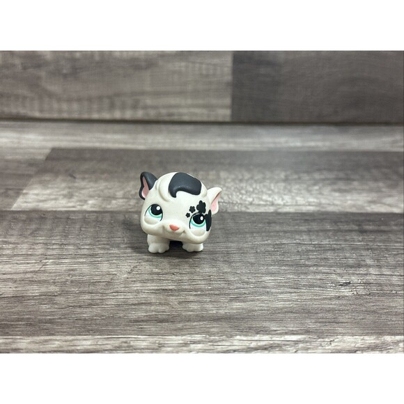 littlest pet shop black white hamster figure rare